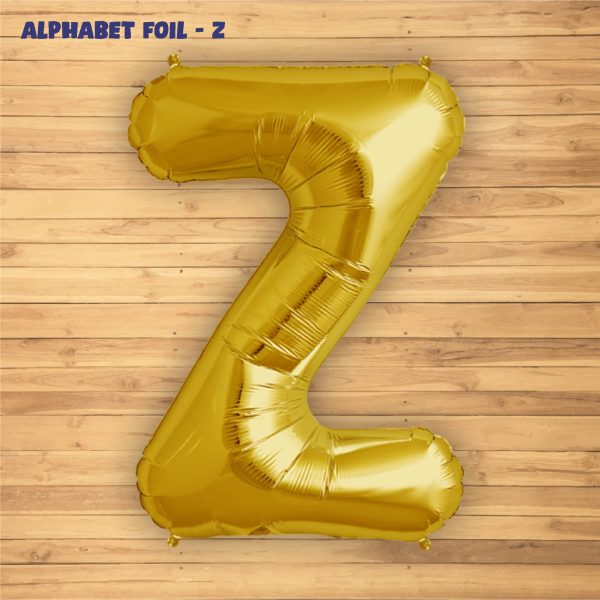 Alphabet Z Premium Gold Foil Balloon For Sale