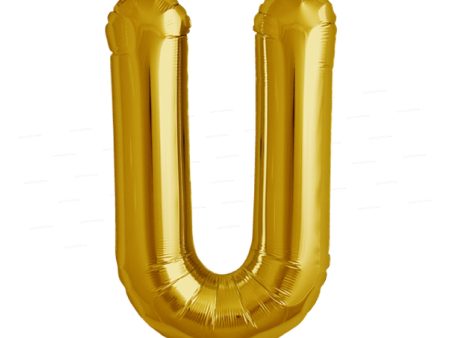 Alphabet U Premium Gold Foil Balloon Online