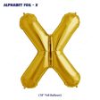 Alphabet X Premium Gold Foil Balloon For Cheap