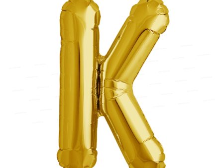 Alphabet K Premium Gold Foil Balloons Fashion