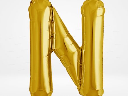 Alphabet N Premium Gold Foil Balloon Supply