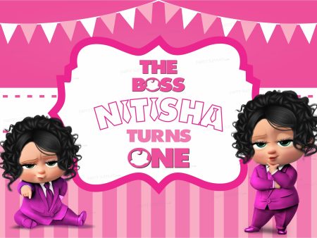 Girl Boss Baby Theme Customized Backdrop For Sale