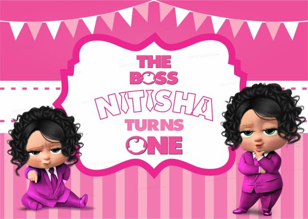 Girl Boss Baby Theme Customized Backdrop For Sale