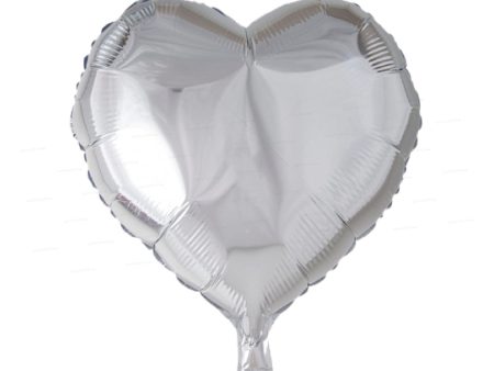 Heart Shape Premium Silver Foil Balloon Online Sale