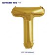 Alphabet T Premium Gold Foil Balloon on Sale