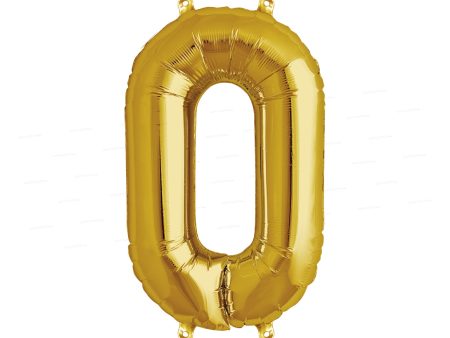 Number 0 Premium Gold Foil Balloon Sale