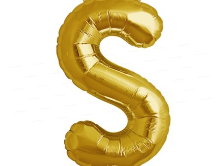 Alphabet S Premium Gold Foil Balloon Online now