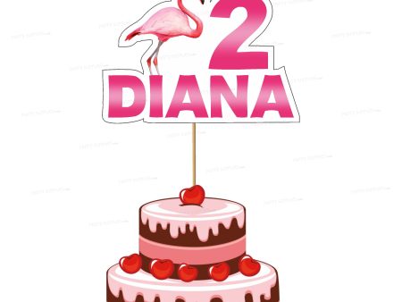 Flamingo Theme Customized Cake Topper Online now