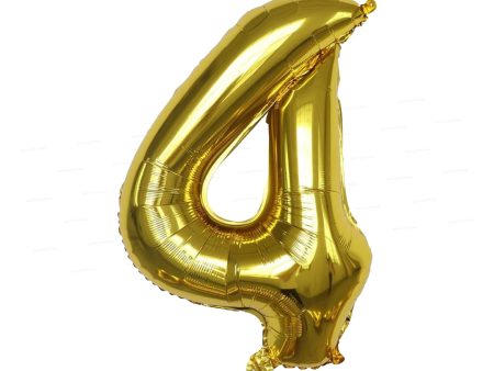 Number 4 Premium Gold Foil Balloon Online Hot Sale