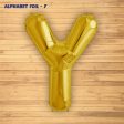 Alphabet Y Premium Gold Foil Balloon For Sale