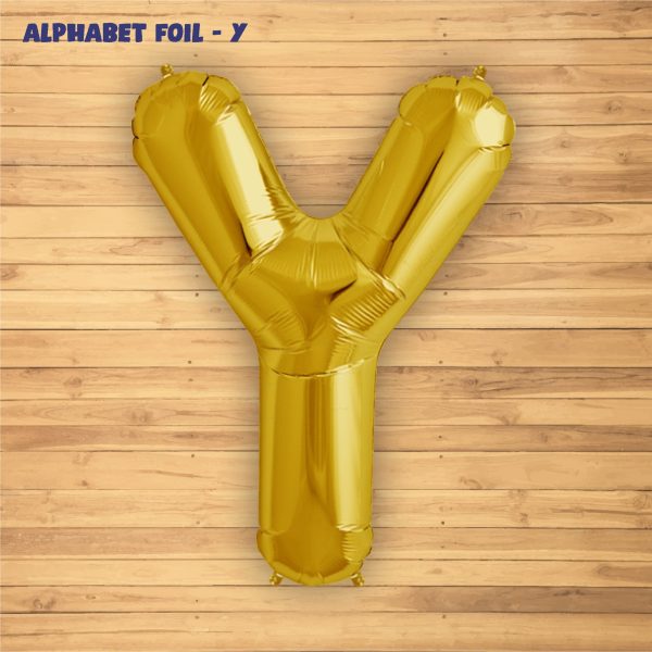 Alphabet Y Premium Gold Foil Balloon For Sale