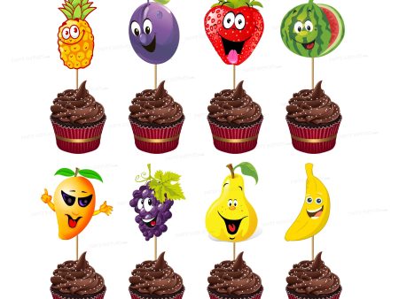 Fruits Theme Cup Cake Topper Online Sale