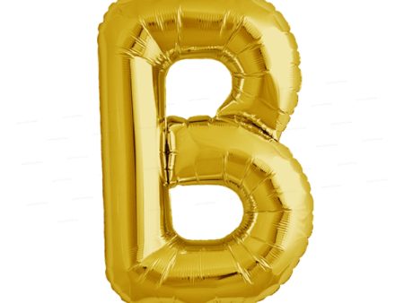 Alphabet B Premium Gold Foil Balloons Cheap