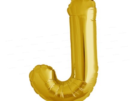 Alphabet J Premium Gold Foil Balloons Fashion