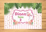 Flamingo Theme Personalized Backdrop Sale