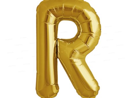 Alphabet R Premium Gold Foil Balloon Online