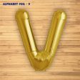 Alphabet V Premium Gold Foil Balloon on Sale