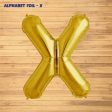 Alphabet X Premium Gold Foil Balloon For Cheap