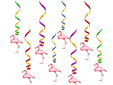 Flamingo Theme Swirls Hot on Sale