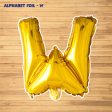 Alphabet W Premium Gold Foil Balloon Online Hot Sale