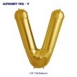 Alphabet V Premium Gold Foil Balloon on Sale