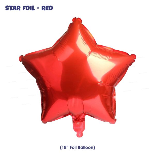 Star Shape Premium Red Foil Balloon Supply