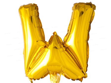 Alphabet W Premium Gold Foil Balloon Online Hot Sale