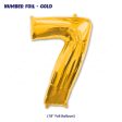 Number 7 Premium Gold Foil Balloon on Sale