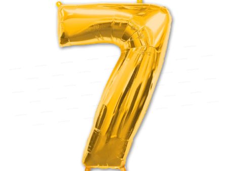 Number 7 Premium Gold Foil Balloon on Sale