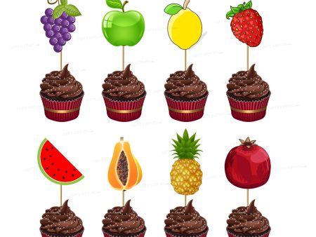 Fruits Theme Classic Cup Cake Topper Online