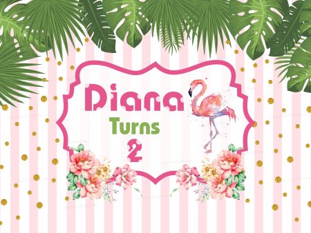 Flamingo Theme Personalized Backdrop Sale