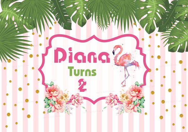 Flamingo Theme Personalized Backdrop Sale