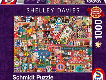 Puzzle - Schmidt Spiele - Shelley Davies: Vintage board games (1000 pieces) Cheap